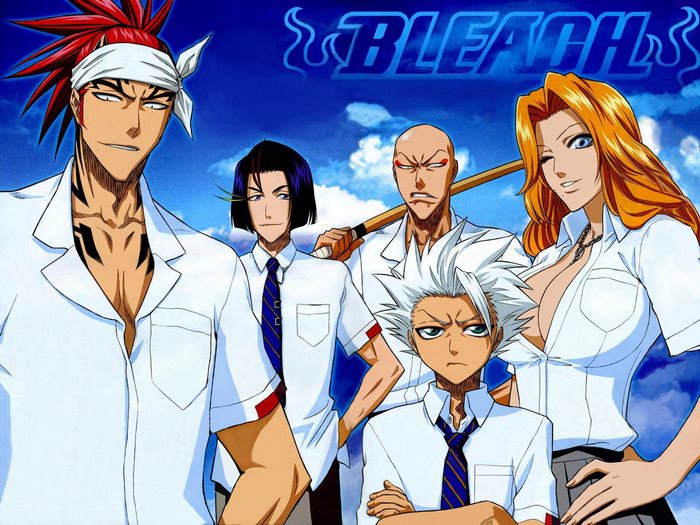 Bleach characters in school uniforms