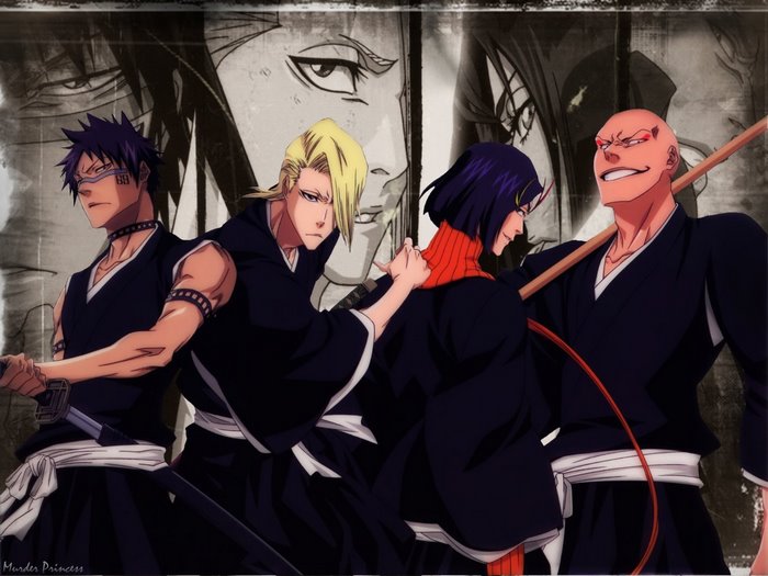 Yumichika Ayasegawa and other characters from Bleach