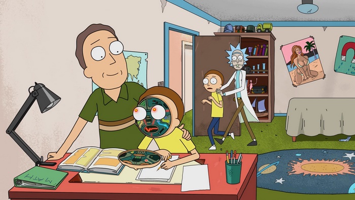 Jerry Smith and Morty from Rick and Morty