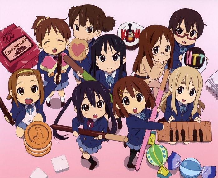 K-On! characters with sweets