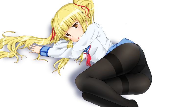 Yusa from Angel Beats! lying down