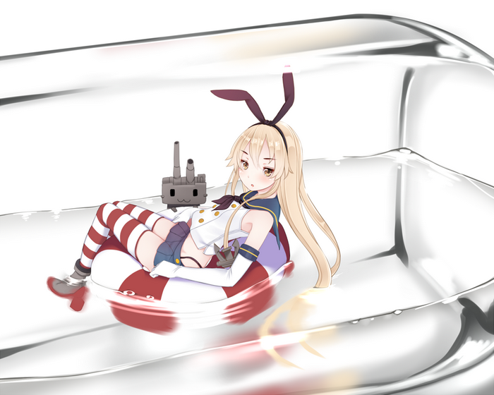 Rensouhou-chan in a life preserver