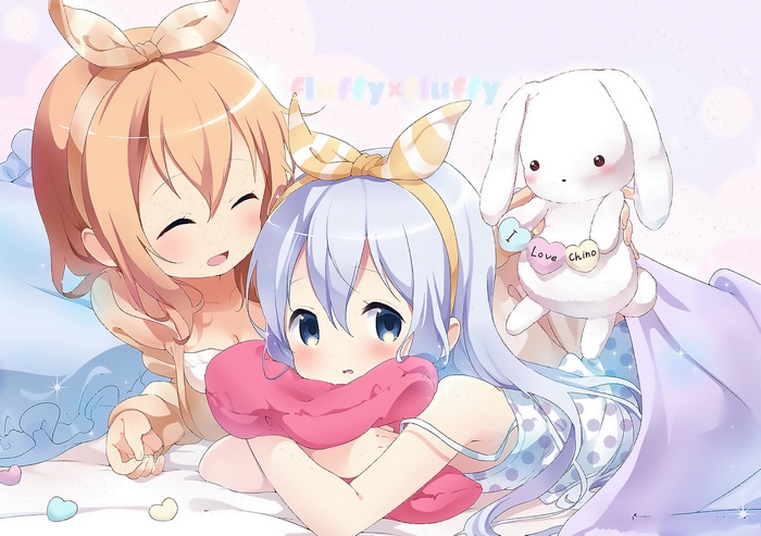 Chino Kafu and Cocoa Hoto from Is the Order a Rabbit?