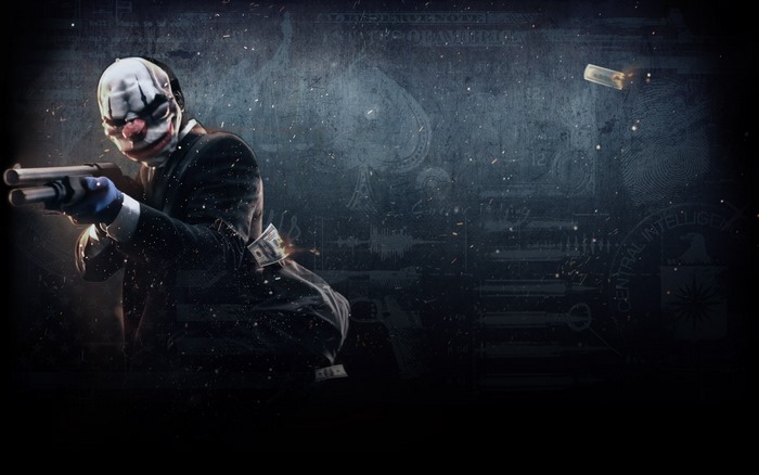 Chains from Payday holding a shotgun