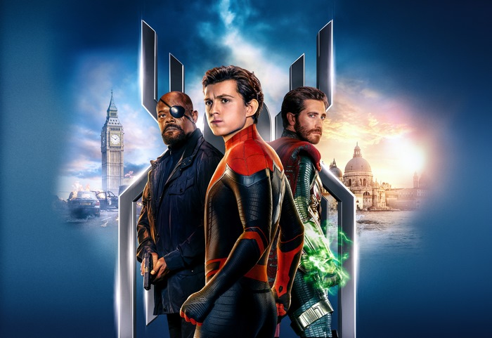 Spider-Man: Far From Home Poster with Nick Fury and Mysterio