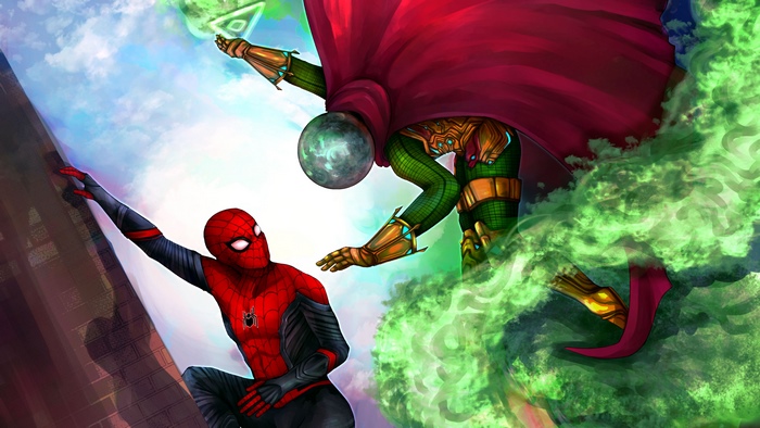 Spider-Man and Mysterio from Marvel Comics