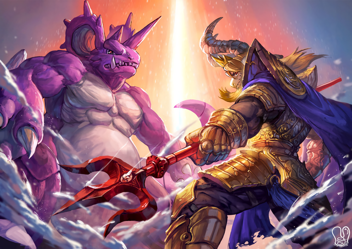 Nidoking vs Asgore from Undertale