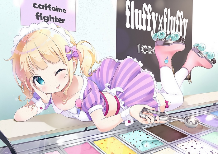 Sharo Kirima from Is the Order a Rabbit? with ice cream