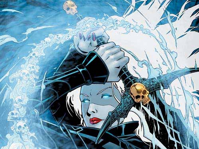 Lady Death with skull sword