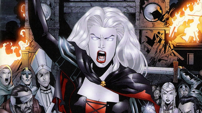 Lady Death and a group of people