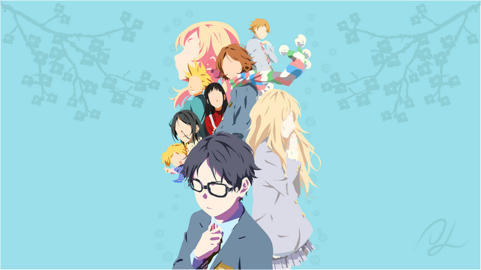 Your Lie in April characters minimalist art