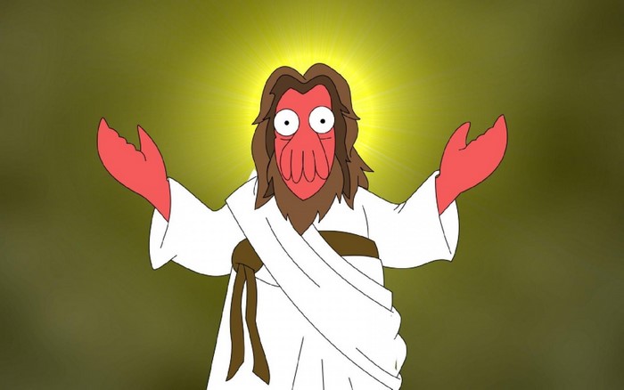 Zoidberg as Jesus from Futurama