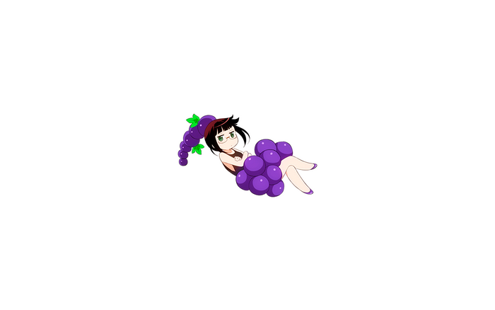 Ruri Miyamoto with grapes