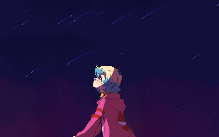 Nia Teppelin looking at shooting stars