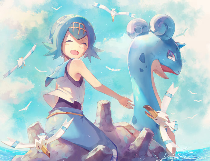 Lana and Lapras from Pokemon