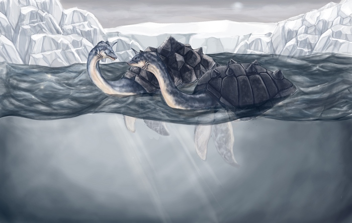 Lapras in icy waters