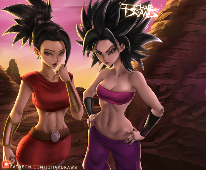 Kale and Caulifla from Dragon Ball Super