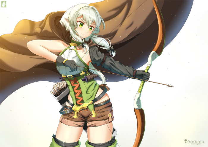 High Elf Archer with Bow and Arrows