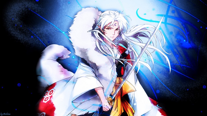 Sesshomaru from InuYasha holding a sword