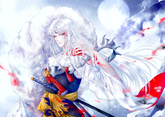 Sesshomaru from InuYasha with a sword