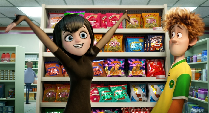 Mavis from Hotel Transylvania in a convenience store