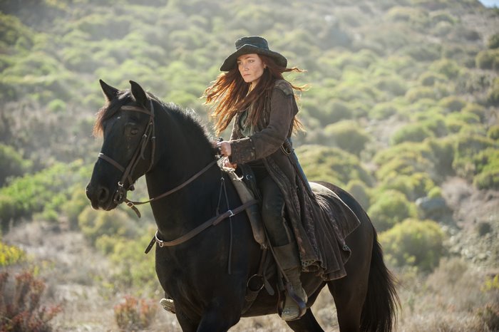 Anne Bonny from Black Sails on horseback