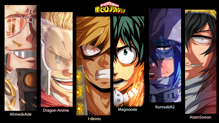 My Hero Academia characters collage