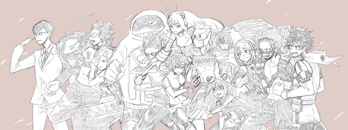 My Hero Academia characters sketch