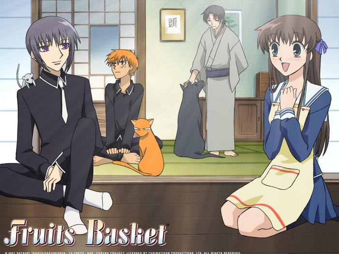 Fruits Basket characters with animals