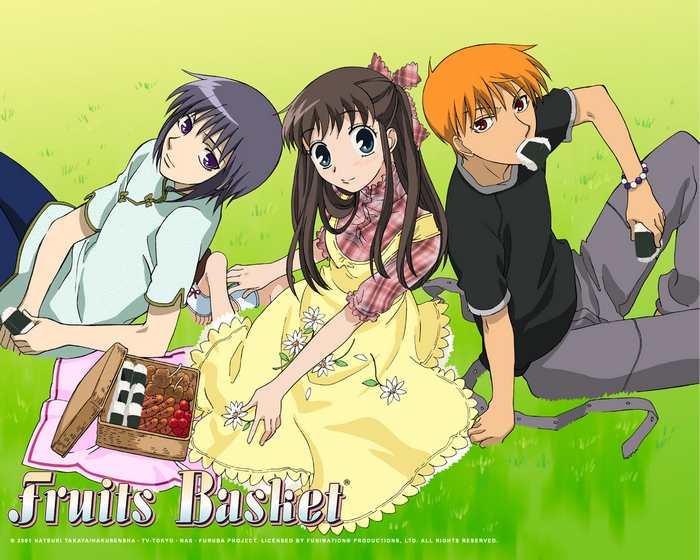 Fruits Basket characters on a picnic