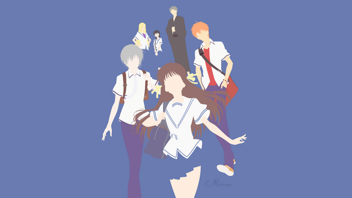 Fruits Basket characters minimalist art