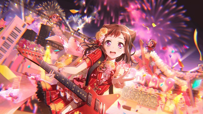 Kasumi Toyama from BanG Dream! performing on stage