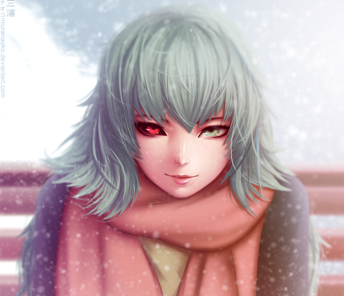 Eto Yoshimura from Tokyo Ghoul in snow