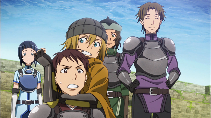 Group of adventurers in armor