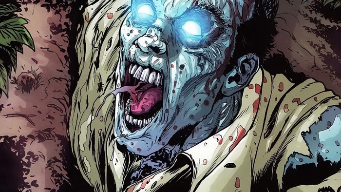 Zombie with glowing eyes