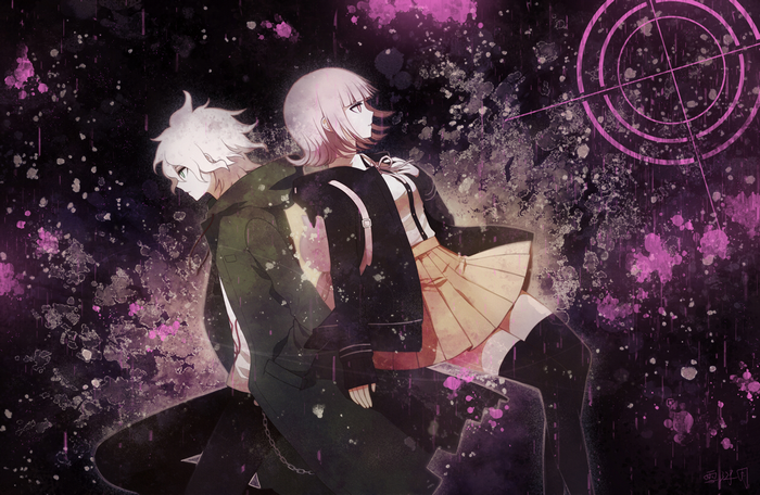 Chiaki Nanami and Hajime Hinata from Danganronpa