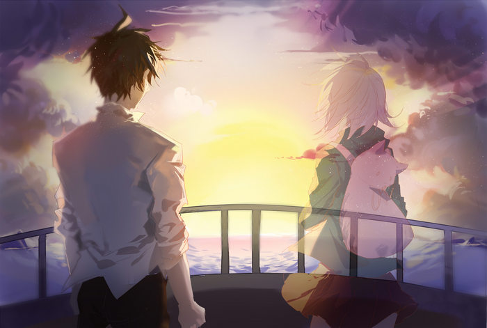Hajime Hinata and Chiaki Nanami from Danganronpa