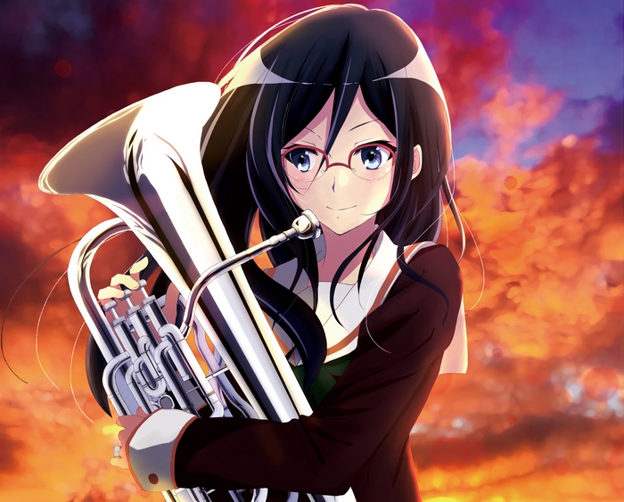 Asuka Tanaka playing the euphonium