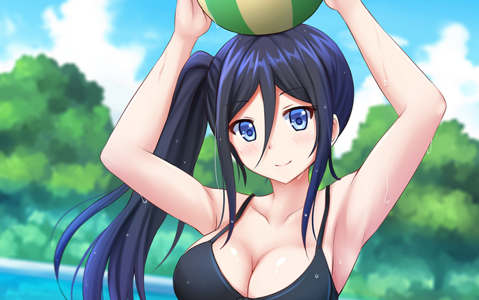 Asuka Tanaka holding a ball