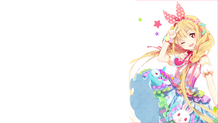 Anzu Futaba with a stuffed toy