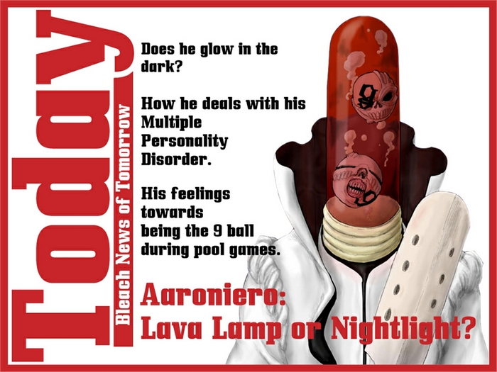 Aaroniero from Bleach News of Tomorrow Magazine Cover
