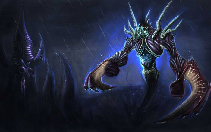 Nocturne from League of Legends in a dark setting
