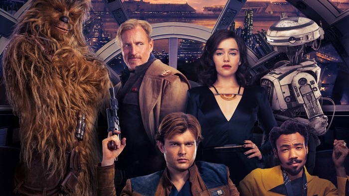 Qi'ra and Han Solo from Solo: A Star Wars Story