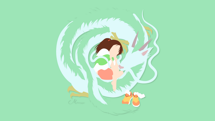 Chihiro and Haku from Spirited Away