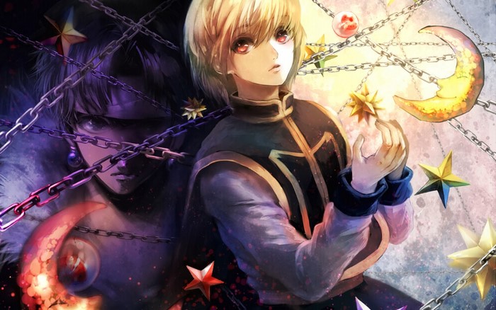 Kurapika with Chains and Mystical Stars