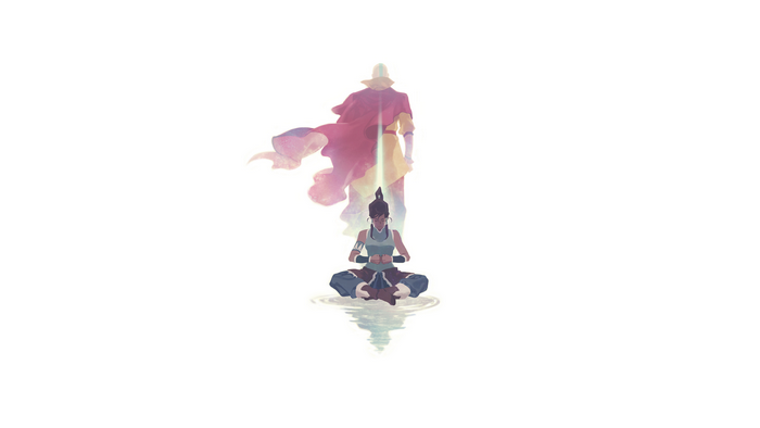 Korra and Aang from The Legend of Korra