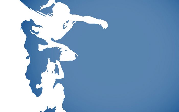Korra and friends silhouette