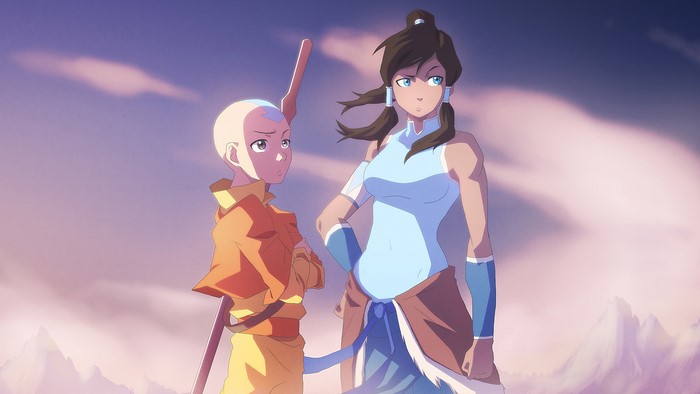 Aang and Korra from Avatar