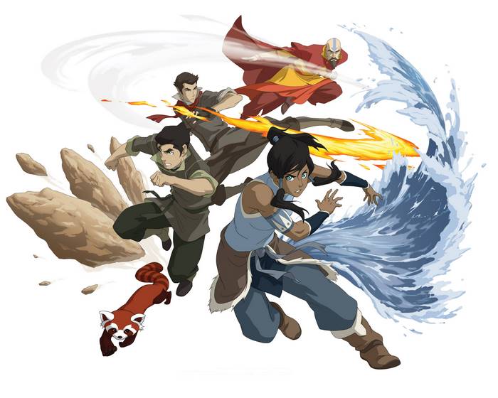 The Legend of Korra characters with elements