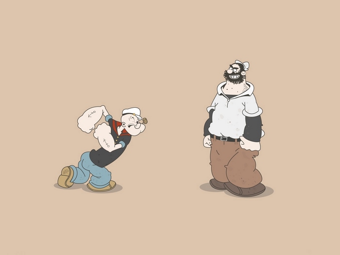 Popeye and Bluto